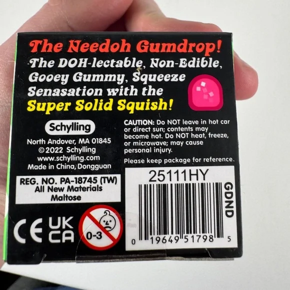 Nee Doh Gum Drop Squishy - Purple Needoh Gumdrop Viral TikTok Stress Relief Toy - Picture 3 of 3